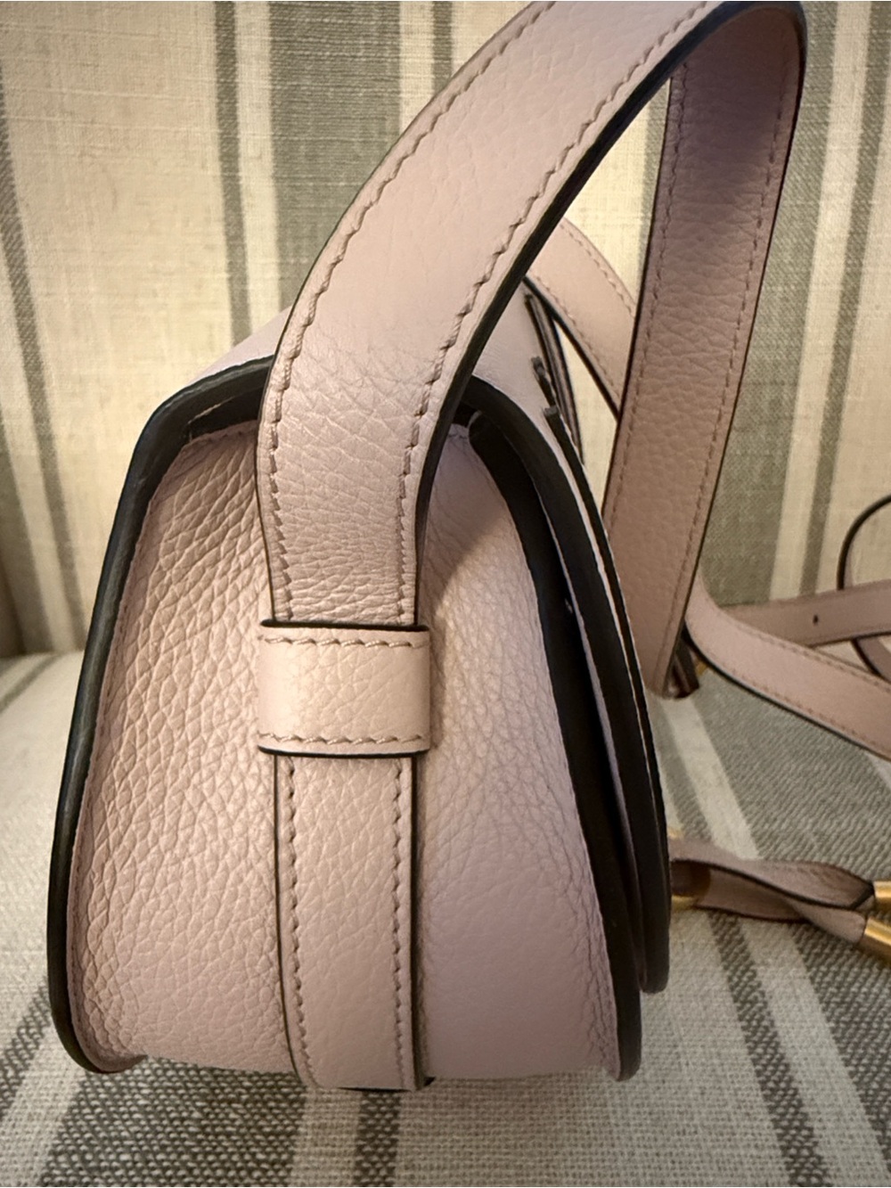 Chloe  Misty Lavender Leather Saddle Crossbody Bag - Picture 5 of 10